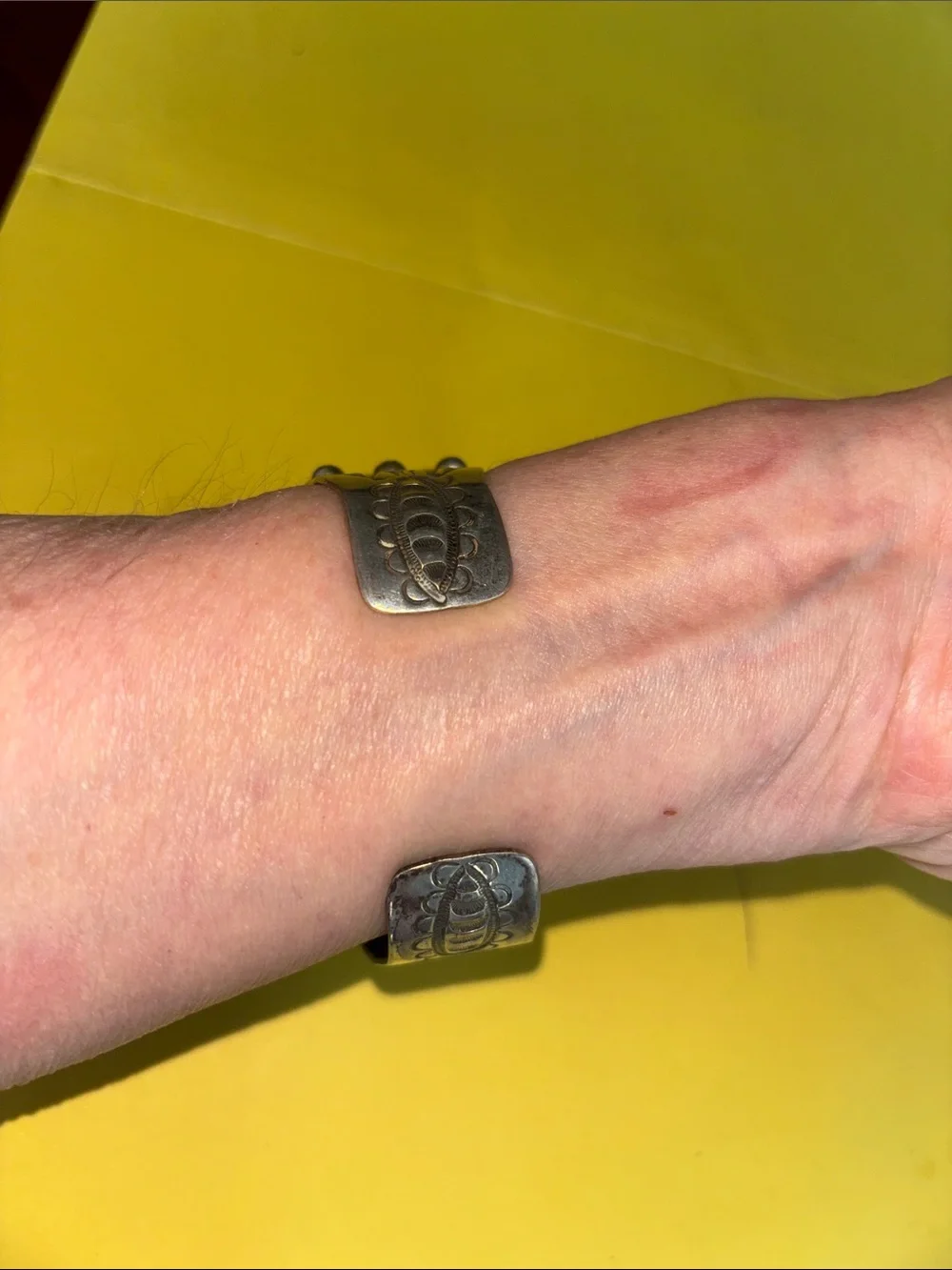 Vintage Native American Silver Cuff Bracelet/Turquoise